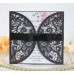 Elegant Invitation Card Square Wedding Card Holiday Greeting Card Laser Cut 